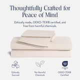 Brooklinen Luxury Percale Sheet Set - 4 Piece 100% Cotton Bed Sheets - 1 Fitted & 1 Flat Sheet, 2 Pillowcases - Cotton Percale Sheets for Hot Sleepers (Queen Size, Cream)