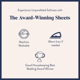 Brooklinen Luxury Percale Sheet Set - 4 Piece 100% Cotton Bed Sheets - 1 Fitted & 1 Flat Sheet, 2 Pillowcases - Cotton Percale Sheets for Hot Sleepers (Queen Size, Cream)