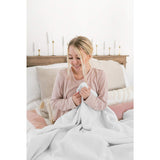 Peacock Alley All Seasons Luxury Cotton Blanket – 100% Long Staple Cozy Cotton Blanket for Sofa, Bed, and Crib - King, California King, White