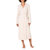 Amazon Essentials Women's Lightweight Waffle Full-Length Bath Robe (Available in Plus Size), Beige, Large
