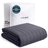 YnM 15lbs Weighted Blanket for Adults, Heavy Bed Throw Blanket with Cooling Glass Beads for All Season Use, Ideal for ~140lbs (48x72 Inches, Twin/Full, Dark Grey)