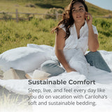 Cariloha Mid-Loft Duvet Insert - All-Season Comfort - White - Full/Queen