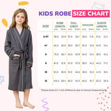 EK4YDNDS 100% Cotton Girls Robe, Soft Spa Kimono Long Bathrobe for Kids 2-12 Years(lavender,6y)