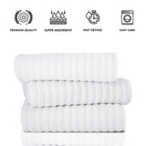 Classic Turkish Towels CTT - Luxury 3 Piece Jumbo Bath Sheets, 100% Turkish Cotton, Absorbent & Ultra Comfy Bath Towel Sheets for Hotels & Spa | 40"x65" (White)