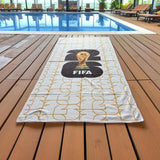 Official FIFA World Cup 2026 Edition - Emblem White Towel 30x60 Inch Velvet - Soft, Durable Men’s & Women’s Towel – Machine Washable – Designed for the Pool, Gym, Beach, Lake or Everyday Use