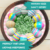 The Eggmazing Egg Decorator Authentic White Wooden Eggs - for Easter Egg Decorating, Arts and Crafts - Matte White Eggs Specifically Designed to be Used with All Eggmazing Egg Decorators (12 Pack)