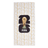 Official FIFA World Cup 2026 Edition - Emblem White Towel 30x60 Inch Velvet - Soft, Durable Men’s & Women’s Towel – Machine Washable – Designed for the Pool, Gym, Beach, Lake or Everyday Use