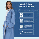 MONARCH Periwirnkle Plush Lined Microfiber Bath Robe for Men or Women