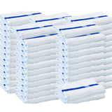 Towels N More 24x48 Soft Poolside Towels 60 Large Super Absorbent Pool Towel Blue Center Stripe Home Spa Gym Hotel Motel Rental House 100% Cotton Bath Towels