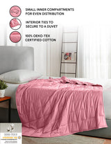 YnM Weighted Blanket — Heavy 100% Oeko-Tex Certified Cotton Material with Premium Glass Beads (Bradied Apricot, 48''x72'' 20lbs), Suit for One Person(~190lb) Use on Twin/Full Bed