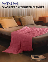 YnM Weighted Blanket — Heavy 100% Oeko-Tex Certified Cotton Material with Premium Glass Beads (Bradied Apricot, 48''x72'' 20lbs), Suit for One Person(~190lb) Use on Twin/Full Bed