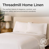 Threadmill 1200 Thread Count Supima Cotton King Sheet Set, Sateen, White