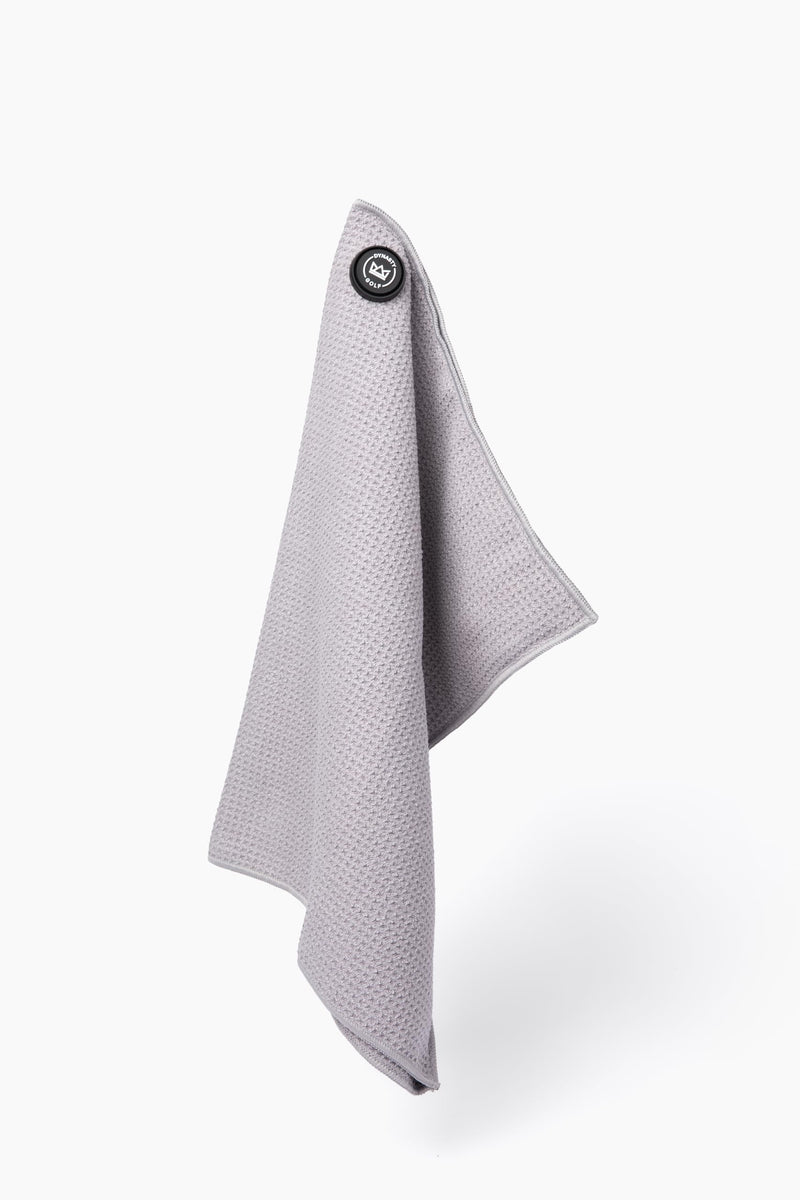 Magnetic Golf Towel for Golf Bags - Microfiber Golf Towels for Men & Women - Waffle Golf Bag Towel with Magnet (Gray)