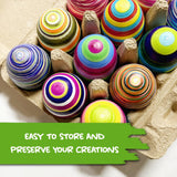 The Eggmazing Egg Decorator Authentic White Wooden Eggs - for Easter Egg Decorating, Arts and Crafts - Matte White Eggs Specifically Designed to be Used with All Eggmazing Egg Decorators (12 Pack)