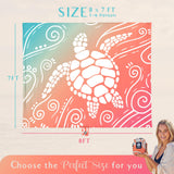WEKAPO Beach Blanket Waterproof Sandproof Oversized Extra Large Sand Free Beach Mat with Stakes, Storage Bag - Essentials for Outdoor Beach, Picnic (Sea Turtle, 8 X 7 FT (1~4 Person))