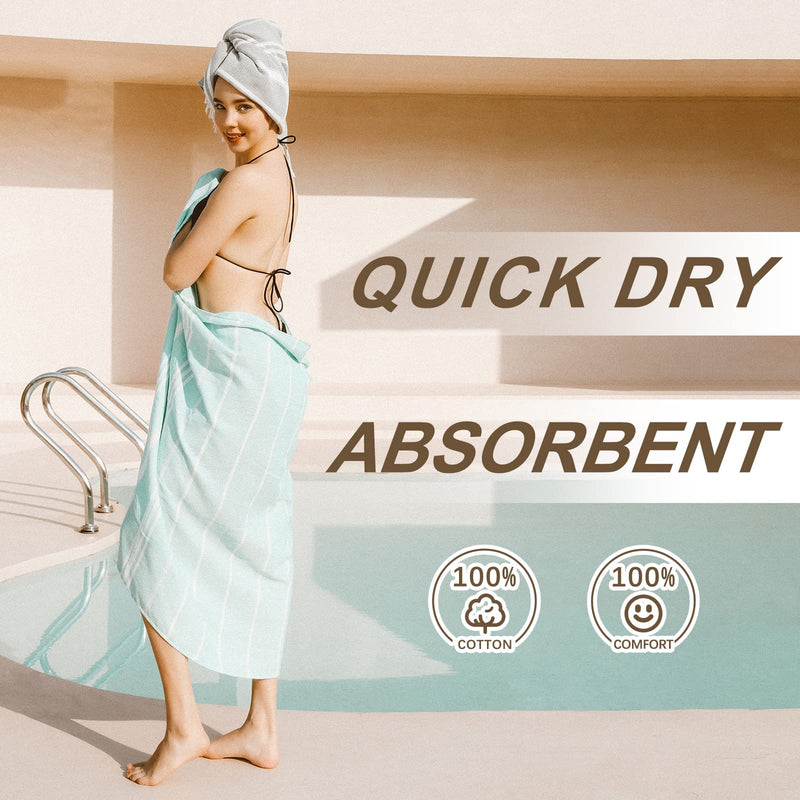 Turkish Beach Pool Towel with Elastic Band Oversized Sand Free Quick Dry Sandproof Cute Compact Lightweighter Thin Extra Large Xl Big Adult Clearance Resistant Travel Essentials Accessories Must Haves