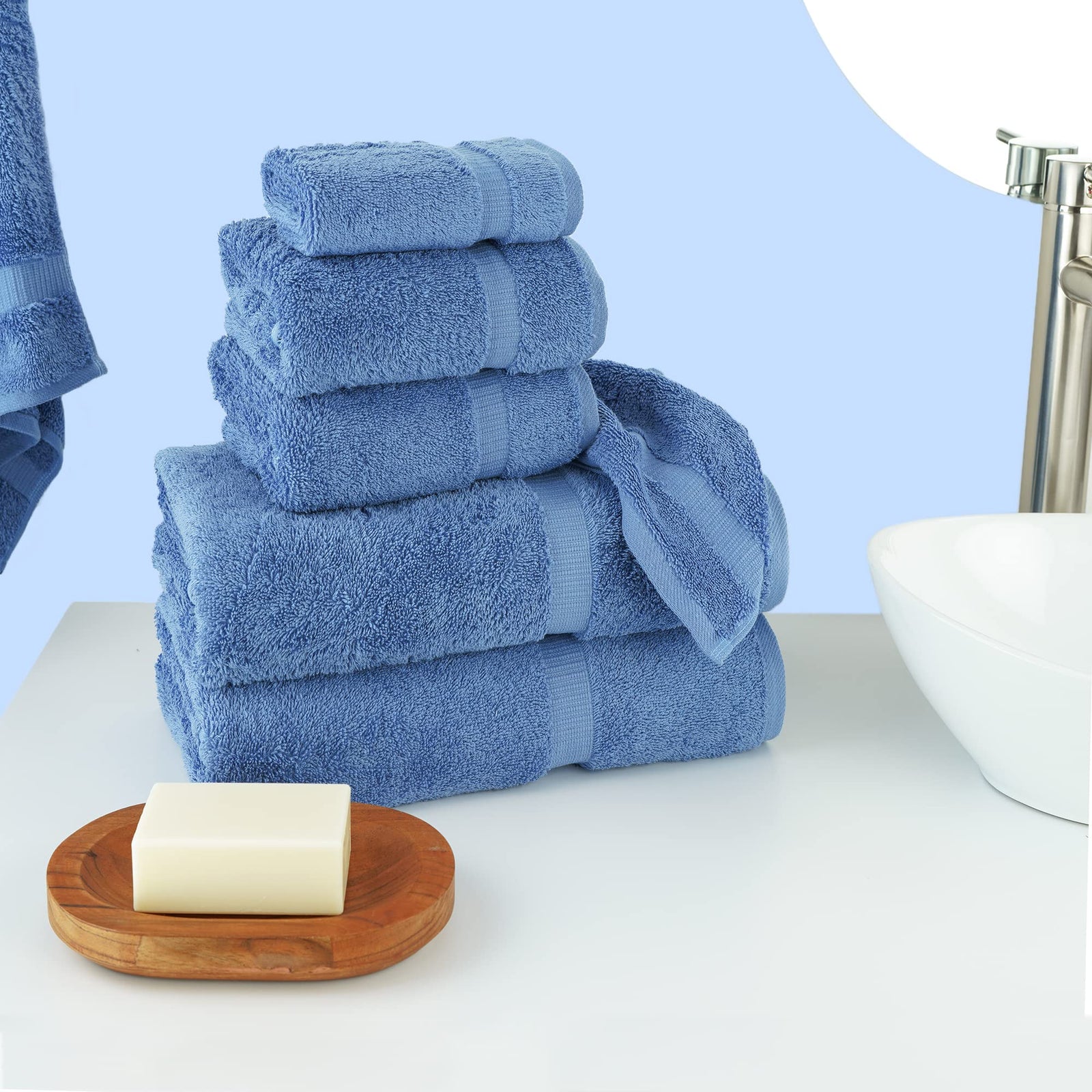Chakir Turkish Linens Luxe spa en hotelkwaliteit premium Turks katoen 6- delige handdoekenset (2x badhanddoeken, 2x handdoeken, 2x washandjes Chakir Turkish Linens Luxe spa en hotelkwaliteit premium Turks katoen 6- delige handdoekenset (2x badhanddoeken, 2x handdoeken, 2x washandjes