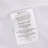 Amazon Basics Waterproof Breathable Mattress Protector, Queen Size, 18 inch Deep, Machine Washable, White