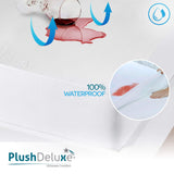 PlushDeluxe Bamboo Waterproof Mattress Protector, Queen Size, Ultra Soft