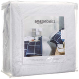 Amazon Basics Waterproof Breathable Mattress Protector, Queen Size, 18 inch Deep, Machine Washable, White