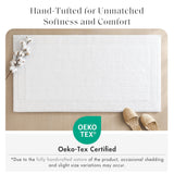 Madison Park Splendor Reversible 100% Cotton Bath Rug, 21 x 34, White
