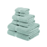 Superior Egyptian Cotton Pile 6 Piece Towel Set, Includes 2 Bath, 2 Hand, 2 Face Towels/Washcloths, Ultra Soft Luxury Towels, Thick Plush Essentials, Guest Bath, Spa, Hotel Bathroom, Sea Foam
