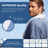 MONARCH Periwirnkle Plush Lined Microfiber Bath Robe for Men or Women