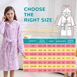 V.&GRIN Girls Fleece Hooded Robe, Soft Plush Warm Bathrobe Cozy Unicorn Sleepwear Gift for 5-14 Years （Lilac Heart 9-10）