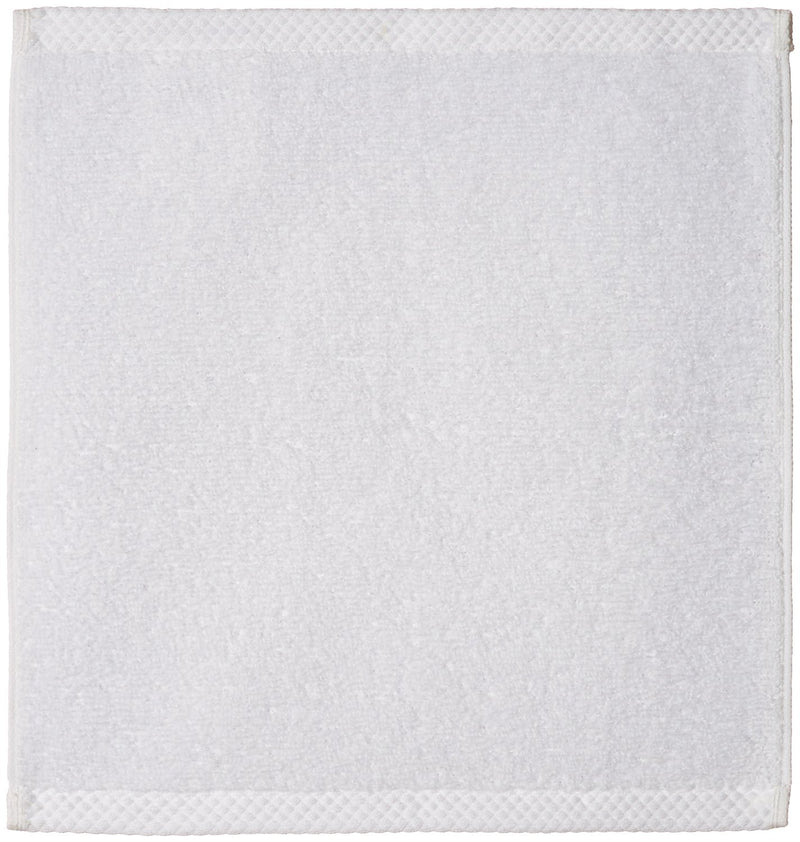 Amazon Basics - 12 Piece Quick-Dry Washcloth, 100% Cotton, White, 12" x 12"
