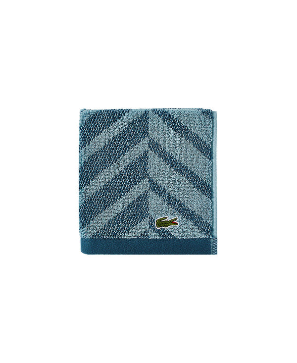 Lacoste Herringbone 100% Cotton Towel, 13x13 Wash Cloth, Dark Teal