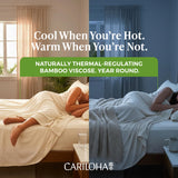 Cariloha Aloha Soft 100% Organic Bamboo Viscose Sheets – 4-Piece King Sheet Set – 16 in Deep Pockets – Buttery Soft, Hypoallergenic, Cooling Sheets – Oeko-TEX Standard 100 – Natural