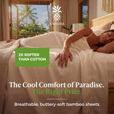 Cariloha Aloha Soft 100% Organic Bamboo Viscose Sheets – 4-Piece King Sheet Set – 16 in Deep Pockets – Buttery Soft, Hypoallergenic, Cooling Sheets – Oeko-TEX Standard 100 – Natural