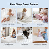 Bedsure Queen Mattress Protector, Quilted Waterproof Mattress Protector with Deep Pocket up to 22 Inches, Soft Breathable Noiseless Bed Pad Topper, Queen Bed Cover for Home, Bedroom, Hotel – White