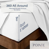 Pointehaven Flannel Deep Pocket Set with Oversized Flat Sheet, California King, Piedmont Plaid