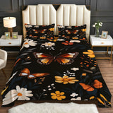 Butterfly Sheets Full Size - Butterflies Floral Botanical Bed Sheet Set - Deep Pocket Soft Microfiber Bedding Set 4 Piece - Fitted Flat Sheet Pillowcases - Butterfly Bedroom Decor & Gifts