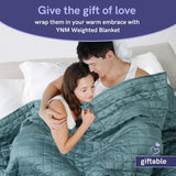 YnM Cooling Weighted Blanket — 100% Cooling Oeko-Tex Certified Material with Premium Glass Beads (Light Grey, 48''x72'' 20lbs), Suit for One Person(~190lb) Use on Twin/Full Bed