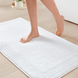 Madison Park Splendor Reversible 100% Cotton Bath Rug, 21 x 34, White