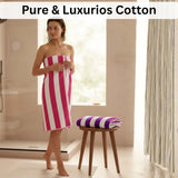 BolBom*S Beach Towels 6 Pack Large 30x60-100% Cotton Beach & Pool Towels Bulk Cabana Stripe - Quick Dry Bath Towel Set for Swim, Beach Essentials, Bathroom, Hot Tub, Yoga, Hotel & Airbnb Guests
