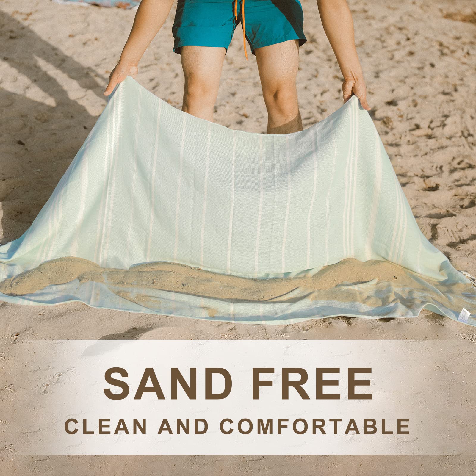 Thin Turkish Beach Towel Lightweight Soft Cotton Extra Large Xl Oversized  Sand Free Sandproof Absorbent Quick Dry Towels Cloud Bath Pool Travel Compa