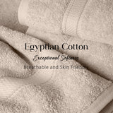 SUPERIOR Egyptian Cotton Ultra Plush & Absorbent, 6 Piece Set, Stone