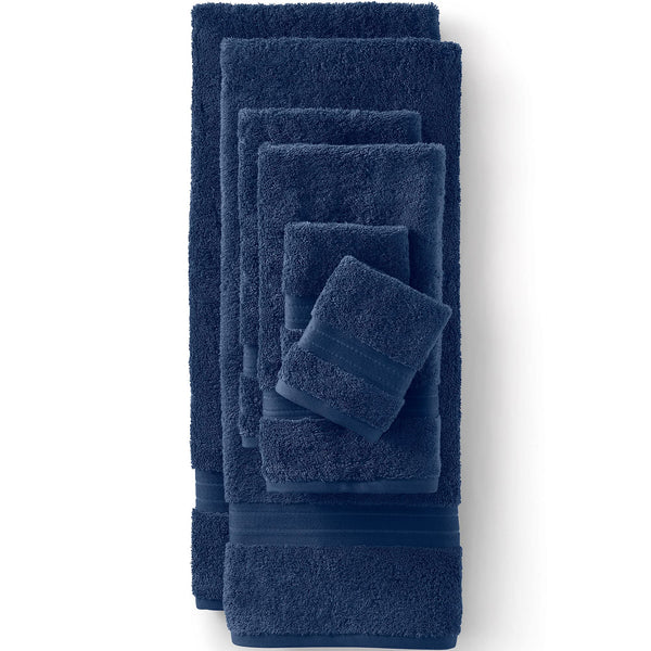 Lands' End Supima Towel Deep Sea Navy Bath Towel Set
