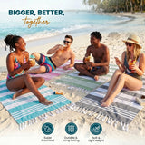 Utopia Towels - 4 Pack Turkish Beach Towel (40 x 72 Inches) - 100% Cotton Big Beach Towels Oversized - No Sand, Lightweight & Quick Dry - Prewashed for Soft Feel (Cool Grey, Aqua, Pink, Sea Foam)