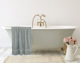 Utopia Towels Luxurious Jumbo Bath Sheet 2 Piece, 600 GSM, 35 by 70 Inches, 100% Ring Spun Cotton, Highly Absorbent and Quick Dry Extra Large Bath Towel, Super Soft Towel, Cool Grey