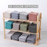 Evelynen Turkish Hand Towels for Bathroom & Kitchen Towels Decorative Set of 2 | Boho Farmhouse Hand Towels with Hanging Loops for Face, Tea, Dish, Kitchen & Bath | (16" x 32" - Khaki)