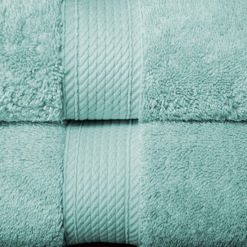 Superior Egyptian Cotton Pile 6 Piece Towel Set, Includes 2 Bath, 2 Hand, 2 Face Towels/Washcloths, Ultra Soft Luxury Towels, Thick Plush Essentials, Guest Bath, Spa, Hotel Bathroom, Sea Foam