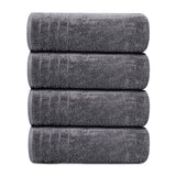 Tens Towels Pack of 4 Extra Large Bath Towels 30 x 60 Inches, 100% Cotton, Larger & Lighter Weight, Quicker to Dry, Super Soft and Absorbent, Perfect for Bathroom, Dark Grey