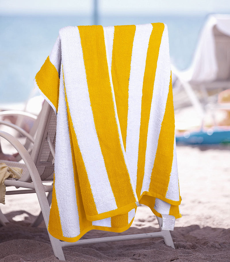 Utopia Towels [4 Pack Cabana Stripe Beach Towel, (30x60 Inches) Oversized 100% Ringspun Cotton Pool Towels, Highly Absorbent Bath Towels for Bathroom