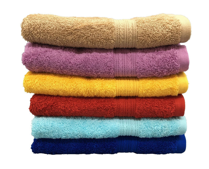multi color bath towels