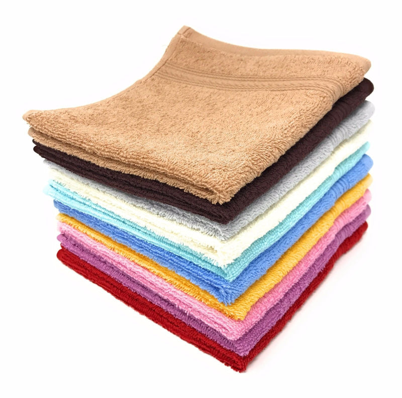 Pack of 12 Washcloth Set 13x13 Inches 100% Cotton Washcloths for Bathroom &  Kitchen, Premium Hotel, Spa & Saloon Towel, Highly Absorbent Wash Rags for