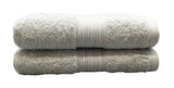 silver light grey bath towel